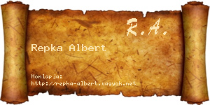 Repka Albert névjegykártya