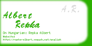 albert repka business card